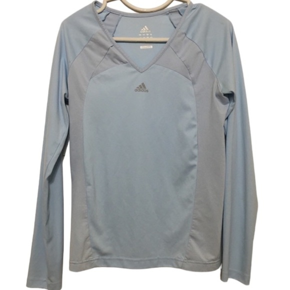 Baby Blue Adidas Clima365 Long Sleeved Shirt Size Small - Picture 1 of 7